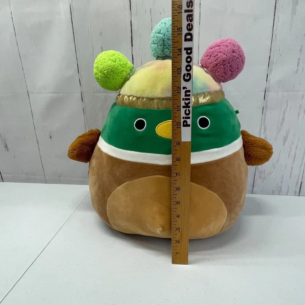 Squishmallow Squish-Doos 16in Avery The Mallard Duck Multicolor Pom Pom Hair - Picture 10 of 12